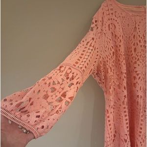 Pink lace dress ready for spring or Easter!